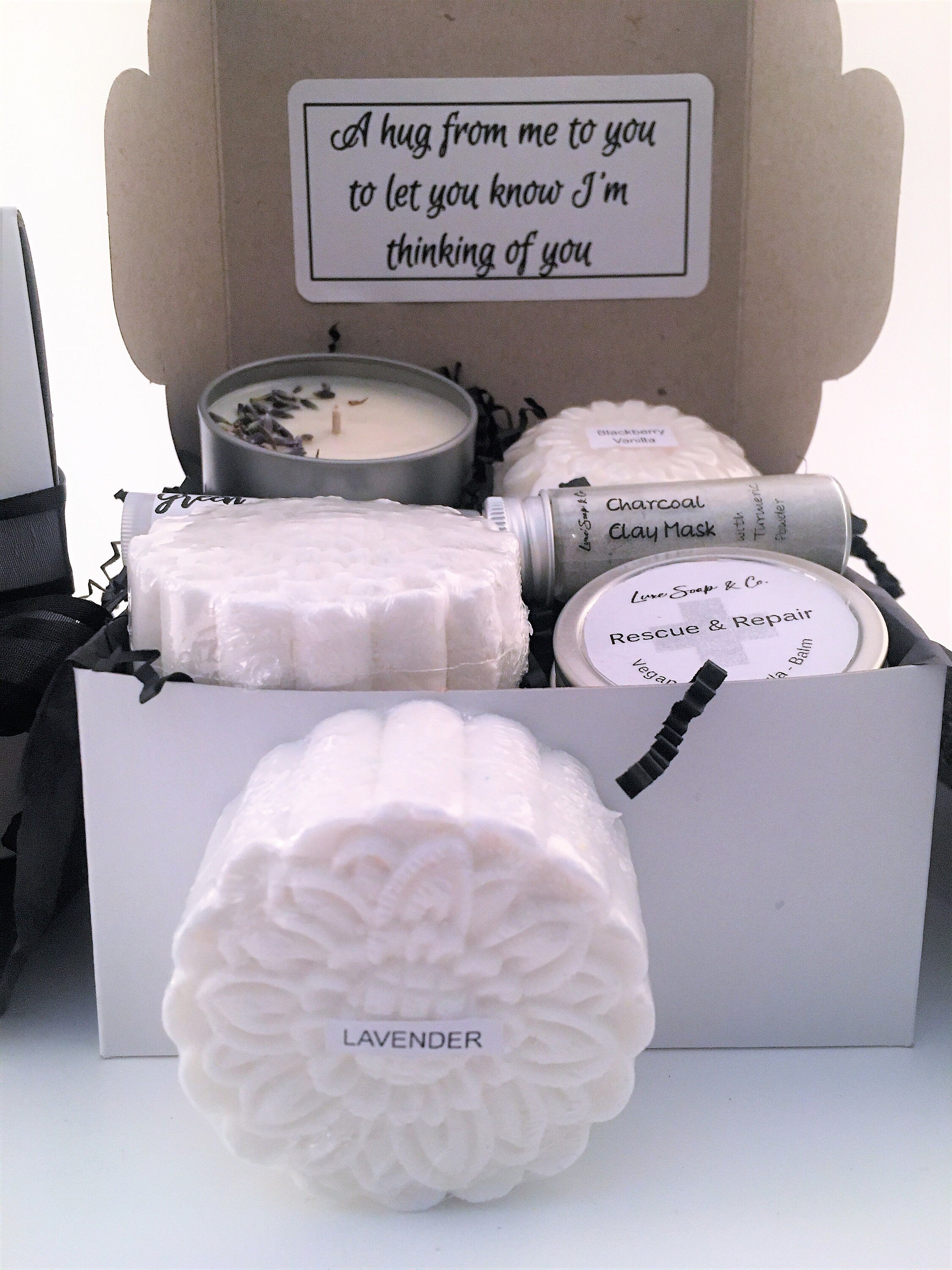 Thinking of you gift box, You are in my thoughts, Missing you, Skin Care, Vegan, Spa, Self Care Gift Box, Lavender, Clay Mask, All Natural